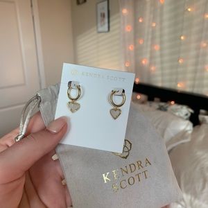 Kendra Scott heart dangle hoops